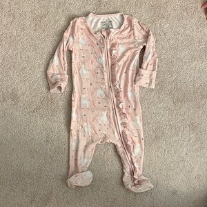 Caden Lane Light Pink Unicorn Footie